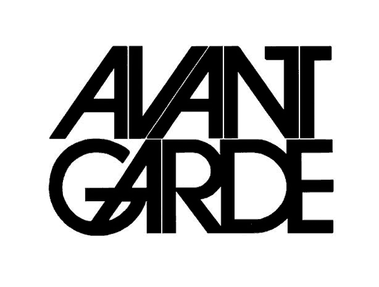 voorbeeld van een letterlogo Avant Garde